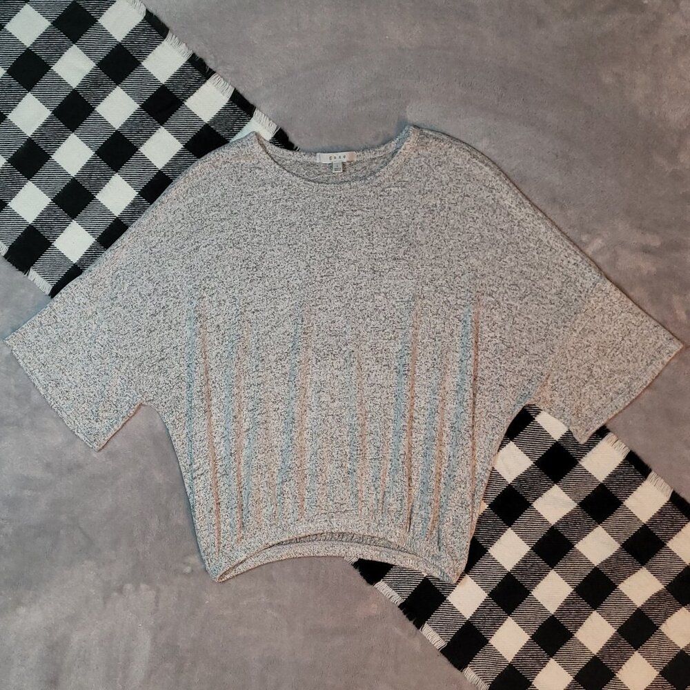 $1 | L | Gaze | Short Sleeved Crop Top Sweater